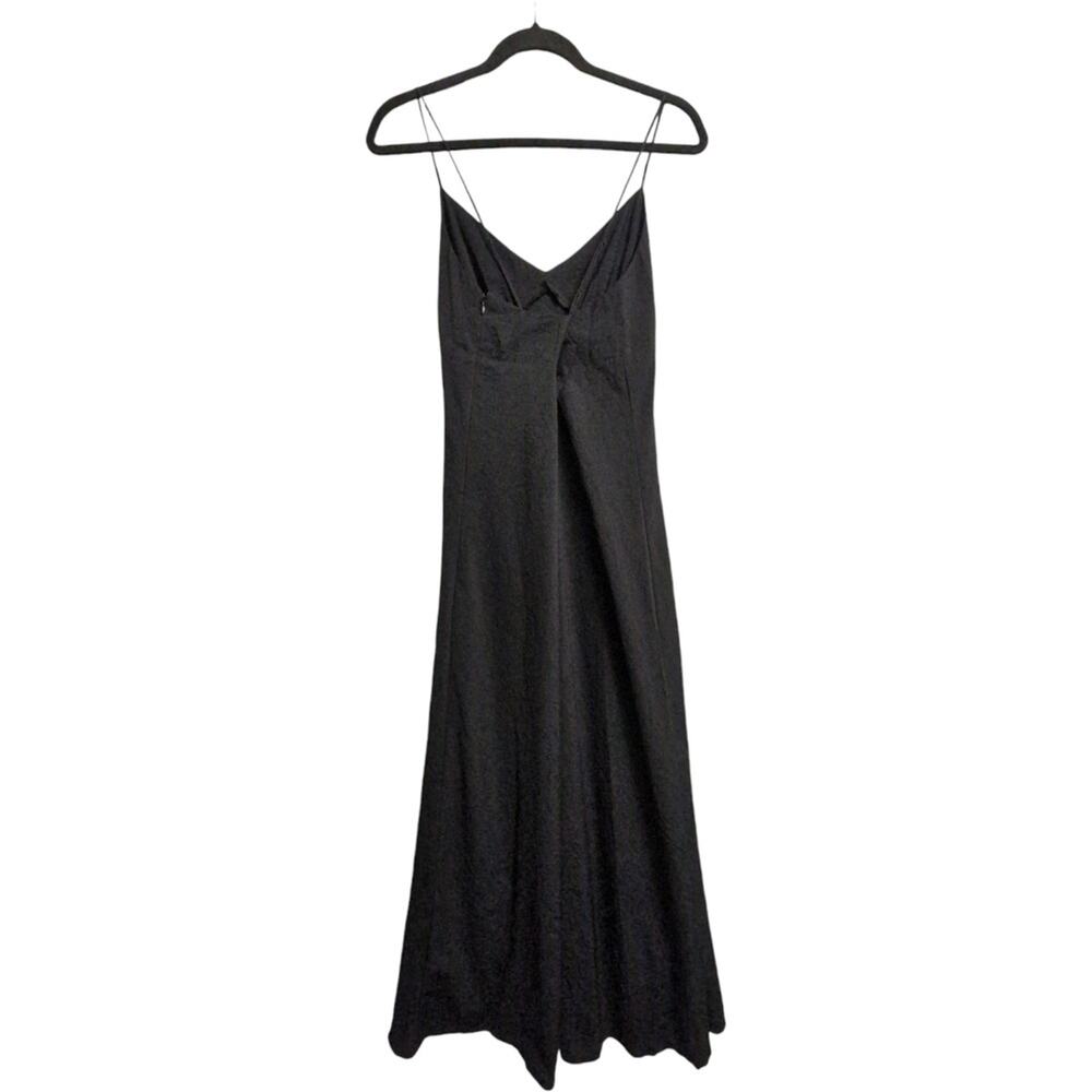 NWT Madewell Layton Midi Slip Dress Black V Neck Spaghetti Straps Size 8 - Picture 3 of 10